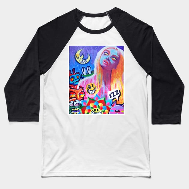 abstract collin painting Baseball T-Shirt by chachazart